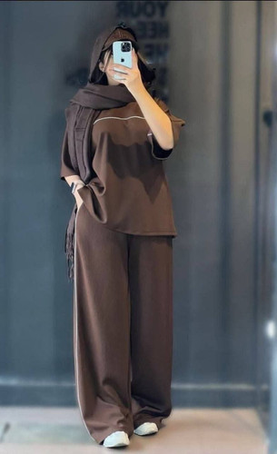 ست تی شرت شلوار کبریتی اسپرت زنانه
